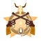 WEstern symbol with guns and bull skull