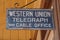 Western Union Telegraph and Cable Office Vintage Sign