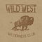 Western vintage label with bison