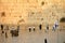 Western Wall in Jerusalem and flag