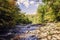 Westfield River on Keystone arches bridge Trail in Berkshires Massachusetts