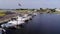 Westhampton Beach, New York State, Stevens Park Yacht Basin, Drone View