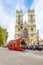 Westminster Abbey cathedral and doubledecker, London