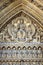 Westminster Abbey Entrance in London England bas relief