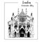 Westminster abbey, London architectural symbol. Beautiful hand drawn vector sketch illustration