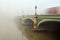 Westminster Bridge in fog