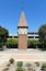 WESTMINSTER, CALIFORNIA - 5 JULY 2021: Clock Tower in the Civic Center Commons