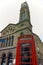 Westminster Chapel and phone booth, London, England, Great Britain