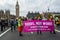 WESTMINSTER, LONDON, ENGLAND- 1 October 2022: Extinction Rebellion and Just Stop Oil protesting