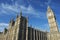 Westminster Palace and Big Ben London Blue Sky Hor