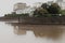 Weston super mare England reflections of sea front building on the low tide