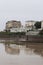 Weston super mare England reflections of sea front building on the low tide