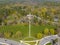 Weston Town Hall aerial view, Massachusetts, USA