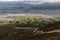 Westport bay and islands with farms and beaches taken from Croagh Patrick mountain