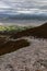 Westport bay and islands with farms and beaches taken from Croagh Patrick mountain