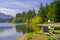 Westwood lake during the fall in Nanaimo, BC, Canada