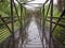 Wet bike trail bridge
