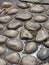 Wet cobblestones pavement, paving stones just after rain.