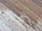 Wet and dry rustic wooden background. Wood texture. Close up of wall made of diagonal wood planks vintage