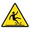 Wet floor caution sign. Vector illustration.