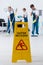 Wet floor sign