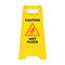 Wet floor sign. Safety yellow slippery floor warning icon vector caution symbol