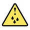 Wet Floor sign, slippery floor icon with falling man in modern rounded style