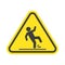 Wet floor warning sign.
