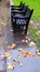 Wet grave park bench