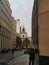 A wet London street, Gresham street with changing building skyline