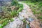 wet pathway on terraced hill in Dazhai