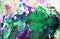 Wet purple green mix painting spots background, paint and water