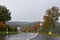 wet road from Langenfeld to Arft in autumn