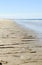 Wet Sand Pattern- Deserted Beach- Empty- Blue Water