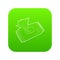 Wet wipe pack icon green vector