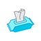 Wet wipes icon