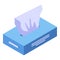 Wet wipes icon, isometric style