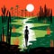 Wetland Illustration: A Fauvism Art Style By Jean Jullien