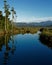 Wetland leading to Lake Mahinapua, Hokitika, west coast, sought island, New Zealand