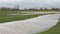 Wetlands in agriculture after heavy rain in the spring. Russia.