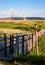 Wetlands around the Normandy bridge (pont de Normandie) in France