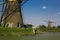 Wetlands around windmills of Kinderdjk, Dordrecht, Netherlands
