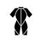 Wetsuit black glyph icon
