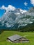 Wetterhorn landscape in Switzerland Alps