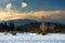 Wetterstein mountain view during winter morning. Bavarian Alps,