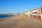 Weymouth beach and promenade buildings.