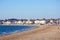 Weymouth beach and promenade buildings.