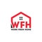 WFH letter logo. work from home