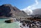 Whakaari or White Island harbour in New Zealand