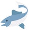 Whale Color Vector Icon which can easily modify or edit